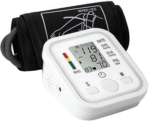 Misuratore pressione LCD digitale automatico di pressione sanguigna del polso del monitor di battimento di cuore frequenza del polso del braccio Meter pulsometro