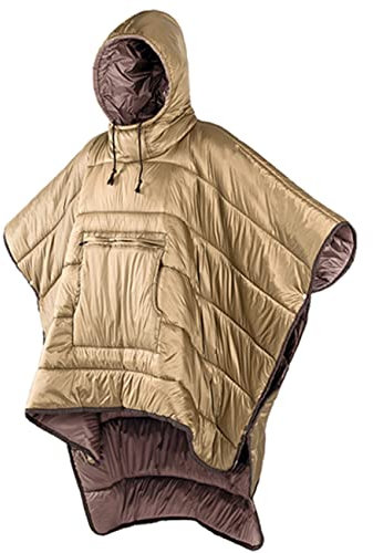 CCKUHN Camping-Schlafsäcke, luxuriöser Winter-Poncho-Mantel, warme Decke, kleine Steppdecke, tragbarer, ultraleichter Schlafsack, tragbarer Umhang für Camping, Outdoor, Klettern, Reisen (