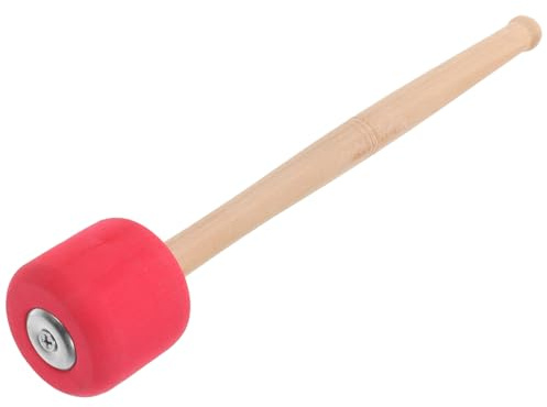 Baquetas de Bombo Rojas de Madera y Espuma Antideslizantes