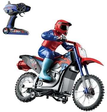 DISTRIPLAY Moto teledirigida con Humo, luz y Sonido 1/10 20Km/h