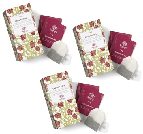 Whittard® | English Rose Fragrante e Delicato Tè Nero | Tè Nero Aroma Petali di Rosa - 3 x 25 Filtri | Tè Nero Singole Bustine