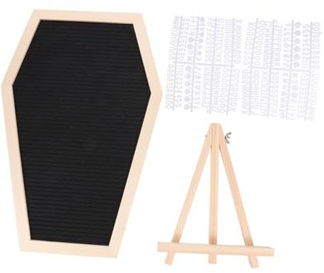 Alipis Lavagna Con Lettere in Feltro Lavagna Nera Con Lettere in Legno Cartello Decorativo Creativo 1 Set