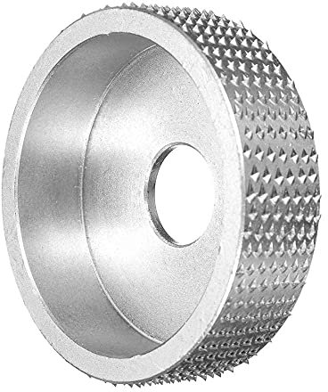NIHUJALE Meule à Disque 16mm alésage Rond Bois meule d'angle ponçage Sculpture Outil Rotatif Disque abrasif for meuleuse d'angle carbure de tungstène-Polissage doré(Silver)