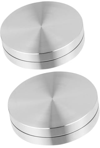 PartyKindom Rotating Cake Stand Bearings Cake Turntable Base Bearings with 2pcs Easy to Install 360-degree Rotatable Aluminum Alloy Design for Decoration and Sculpture Base