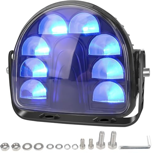 Chelhead Arc Zone - Lampada di sicurezza a LED per carrello elevatore, 24 W, DC 10-80 V, universale per carrello elevatore con 8 chip e indicatore di sicurezza, compatibile con carrelli elettrici, FTF