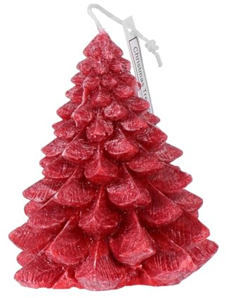 CONGARTENO 1pezzi Candela di Natale Fatta Mano di Cera Decorazione per Albero di Natale Candela di Cera Decorazione per Soggiorno
