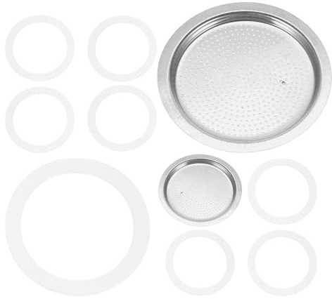 SHOWERORO Silicone Coffee Machine Gasket with Filters Leakproof Replacement Seal for Stovetop Espresso Maker Silicone Sealing Gasket for Travel Mug and Coffee Pot