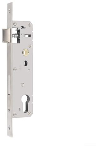 85x20mm Mortice Lock Garden Gate Tube Frame Lock Stainless Steel Lock Insert With 360° Rotating Latch For DIN Left Or Right Installation U-Shaped Security Lock