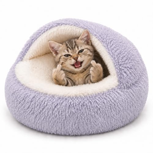 F.B Cama para Gatos Suave y Mullida, 50x20 cm (Azul)