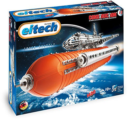 Eitech 00012 00012-Metallbaukasten-Space Shuttle Deluxe Set, 1400-teilig, Multi Color