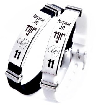 Fußball Neymar JR Inspirational Signature Verstellbare Armbänder Neymar JR Nummer 11 Sport Silikon Armband 2 Stück