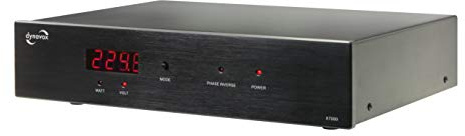 Dynavox Hi-Fi-nätfilter X7000B, flera uttag med 6 kortplatser, med LED-indikatorlampa för korrekt fas och display