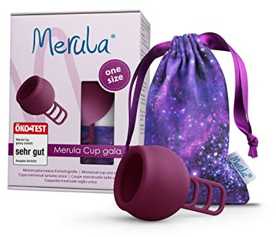 Merula Cup galaxy (violett) - One size Menstruationstasse aus medizinischem Silikon