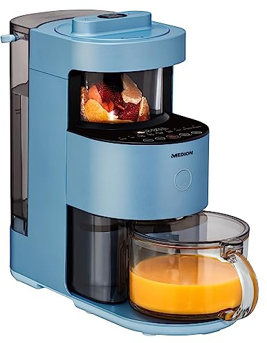 MEDION Suppenkocher mit Mixer (Suppenbereiter, Mixen und Kochen, perfekt für Suppen, Babynahrung, Smoothies, Milchshake, Mandelmilch, 1.200 Watt, 11 Programme, Selbstreinigungsfunktion, MD19888)