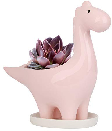 Ulikey Dinosaurier Geformt Blumentopf Keramik, Kaktus Sukkulenten Töpfe Blumentöpfe Pflanze Container Pflanzgefäß Dekoration Pflanzer Pflanzenbehälter für Garden, Desktop, Home Dekoration