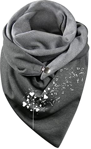 Générique Écharpe Triangle Femme Hiver Chaud Élégant Imprimé Chic Châle Vintage Scarf écharpe Polaire Femme Polaire Scarf Femmes éCharpe Boucle Double Couche ÉCharpe