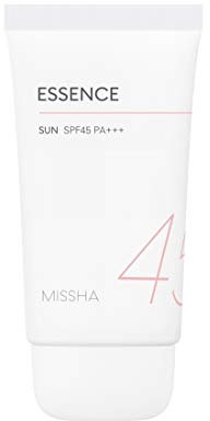 MISSHA All around Safe Block Essence Sun SPF45 PA+++ 50 ml - Feuchtigkeitsspendender Sonnenschutz, Lichtstruktur, Residue-Free, für alle Hauttypen.