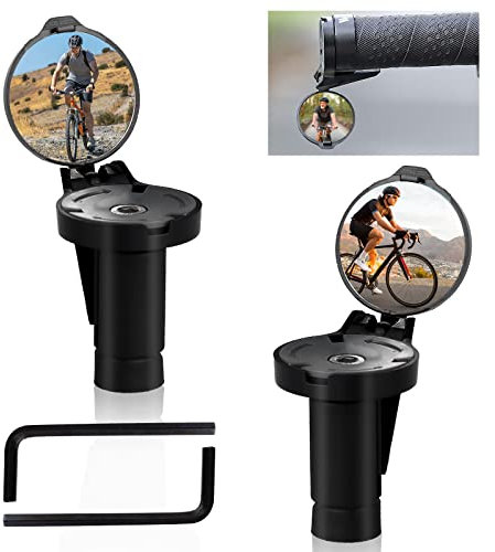 Fahrradspiegel Klappbarer Lenkerspiegel Fahrradlenker Spiegel: HOMURY 2 Stück HD 360° Verstellbar Fahrradrückspiegel Fahrradspiegel Seitenspiegel für Fahrrad E-Bike Rennrad Mountainbike