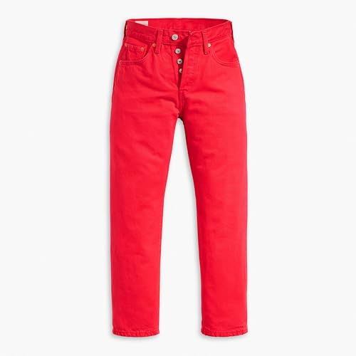 Levi's 501 Crop Vaqueros, Script Red 501, 26W / 28L Mujer