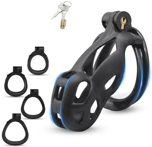 BDSMJOY Peniskäfig Kobra Generation 3,Sex Toyset Herren,Chastity Cage Male,Sex Spielzeug für die Männer,Keuschheitskäfig Herren extrem,Keuschheitsgürtel für Herren extrem Cock Cage (L)