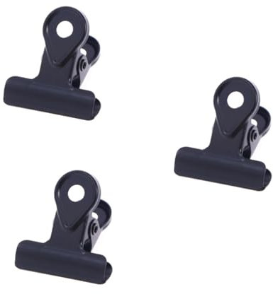 STOBOK 60stücke Metallklammern Binder Clips Schwarz Hochwertige Papierklemmen Für Büro Schule Und Bastelarbeiten Robuste Und Langlebige Konstruktion Aus Edelstahl Mit Elektropolierter