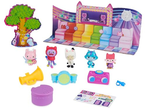 Gabby's Dollhouse, Gabby and Friends Musikset mit 5 Spielfiguren, Überraschungsspielzeug und Puppenhauszubehör