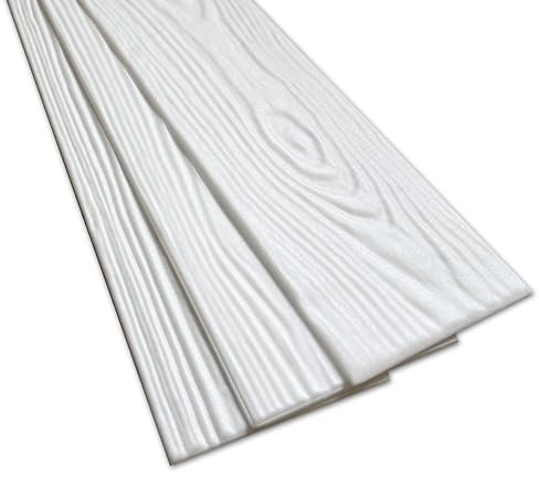DECCART - Wandpaneele 100x16,7 cm - Panel wand - Paneele - Wandverkleidung innen - Deckenverkleidung - Wandplatten aus Polystyrol - Holzoptik Platten - wall panel - 12 Stück - 2m² - weiß