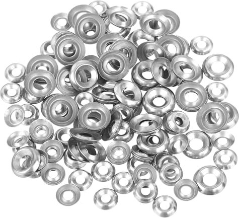 QUARKZMAN 600Pcs 304 Rondelle à Cuvette en Acier Inoxydable, Fraisée, #6/#10 pour Vis Boulon