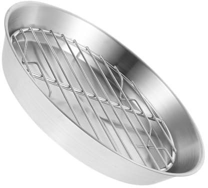 POPETPOP Stainless Steel Baking Pan for Roasting Camping Kitchen Draining Rack and Cooling Rack Baking Tray