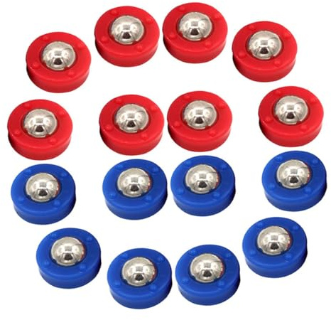 NAMOARLY 20piezas Mini Rodillos para Shuffleboard De Mesa Juego De Azul y Rojo Accesorios para Reemplazo Rápido Compatibles Sobremesa y Clubes De Entretenimiento