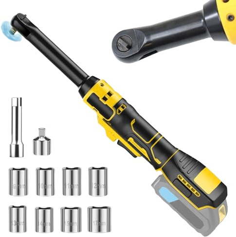 3/8 Extended Cordless Ratchet Wrench for Dewalt 20V 80-100N.m 320 RPM