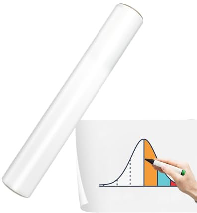 Wallaufkleber Seco Borrado - Autoadhesivo Papel Pizarra Blanca | Papel Pintado Electrostático Pizarra Papel Desmontable, Película de Papel Borrable Suave para Home Classroom Cafe Bake
