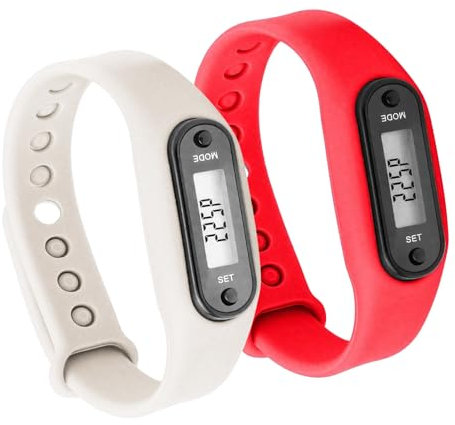 atnayo 2 Pcs Step Counter Watch for Women Men, Waterproof & Dustproof Pedometer Watch for Running & Jogging