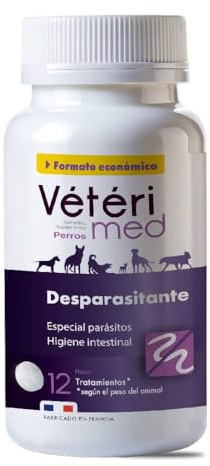Vétérimed DESPARASITANTE, Perros, Higiene Intestinal y Bienestar General, Fabricado en Francia, 30 Comprimidos palatables (Formato económico 30)