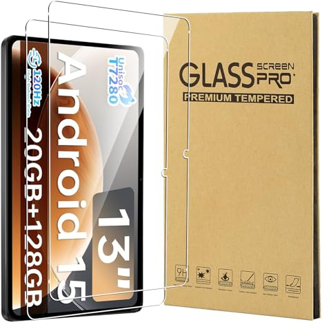 CONAPIKA 2 Pezzi Pellicola Protettiva per TECLAST 2025 Newest Tablet 13.4 Pollici/TECLAST T65, Durezza 9H Anti-impronte Vetro Temperato Ultra Trasparente Senza Bolle Antigraffio Schermo Pellicola