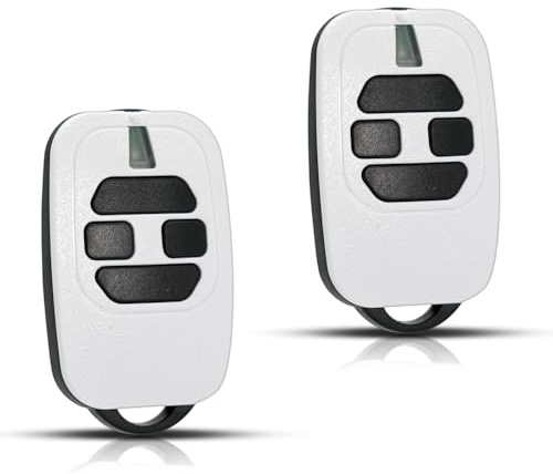 Lot de 2 télécommandes DEA 433,92 MHz compatibles GTI2, GTI4, GT2, GT4, Mio TR2, TR4, TR2N, TR4N, Genie 273, Gold 288 – télécommande pour portail et porte de garage avec portée jusqu’à 150 m