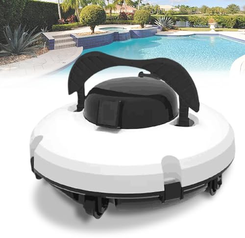Limpiafondos automático inalámbrico mejorado, aspiradora automática para piscinas elevadas y enterradas, potente succión, con asa superior, robot limpiafondos con acoplamiento automático, 110 V