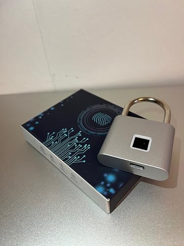 Cadenas à Empreinte Digitale Biométrique, Verrou Intégré 360°, Recharge USB, IP65 Résistant Eau et Poussière, Verrou Sécurisé Sans Clé pour Sac, Vélo, Casier, Valise