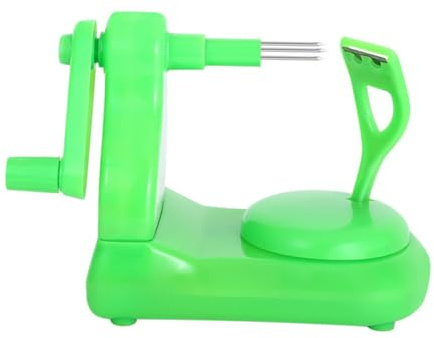 SHINEOFI Pelador Multifuncional de Frutas con Manivela Inoxidable Base Antideslizante y Compacto para Cocina Doméstica Herramienta Segura y Duradera Verde