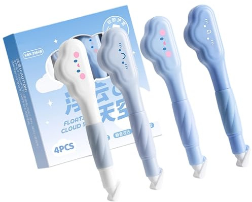 NONGYU Lot de 4 rubans correcteurs de style stylo faciles à transporter et à utiliser avec fonction silencieuse, stylo correcteur adapté pour les salles de classe
