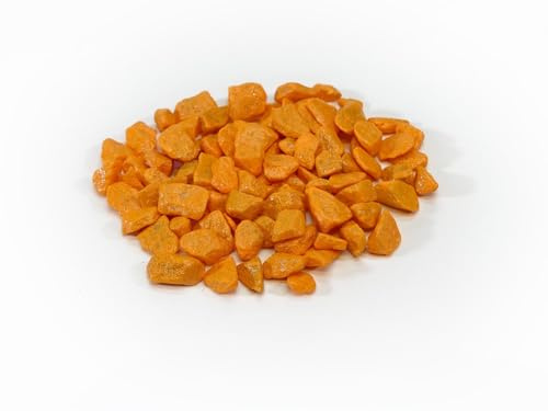 Stindu Farbige Dekosteine Orange – Granulat 9-13 mm, 2 kg – Bodendecker für Töpfe, Vasen & Garten