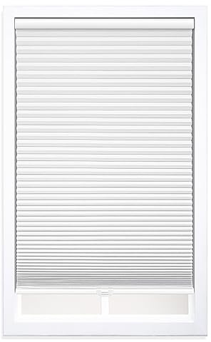 DEZ FURNISHINGS Cordless 1.5 Blackout Cellular Shade, 34W x 72H, White