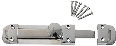 Merriway BH02042 Heavy Duty Tower Bolt, 150mm (6 inch) - Polished Chrome Plated 150 mm