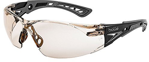 Bollé Safety 40209, Rush+ Safety Glasses Platinum®, Black & Grey Frame, CSP Lenses
