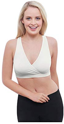 Medela, Reggiseno Gravidanza e Allattamento, in Morbido Tessuto Traspirante, Confortevole, Si Adatta ai Cambiamenti del Corpo, Indossabile la Notte, Taglia M, Bianco