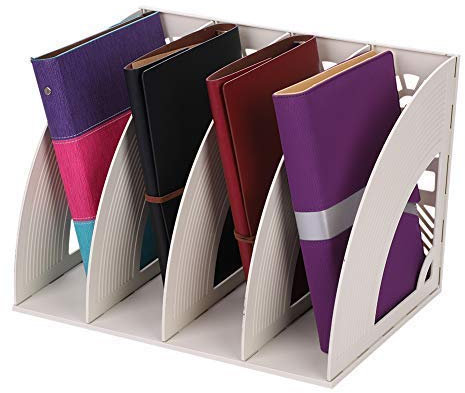 Stehsammler Plastik Schreibtisch Zeitschriftensammler 4 Fächer Schreibtischorganizer Büro Schule Steh-Ordner Katalogsammler Dateiablage Bücher Zeitschrift langlebig Dokument Stehordner Datenrahmen
