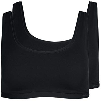 Skiny Damen Skiny Damen 2er Pack Onesize Bustier, Schwarz, Einheitsgröße EU