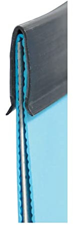 EDENEA Baguettes Accrochage Liner Piscine Hors Sol Acier - Jonc A Clipser - Blocage Liner Overlap - Sachet de 6 Profilés de 61cm - Spécial Rénovation Remplacement