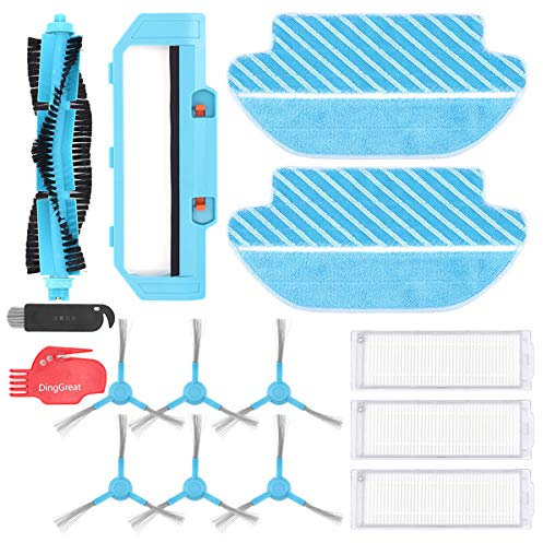 DingGreat Accesorio para Cecotec Conga 3490 3290 Robot Aspiradora, 1 Cepillo Principal, 6 Cepillos Laterales, 3 Filtros, 2 Paños de fregona, 1 Protector de Cepillo rodante, 2 Herramientas de Limpieza