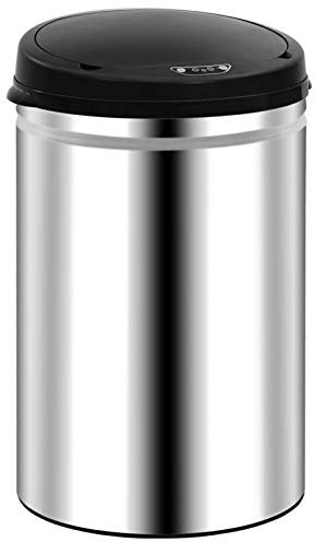 Tidyard Poubelle à Capteur Automatique Poubelle en Acier Inoxydable Poubelle de Cuisine 30 L